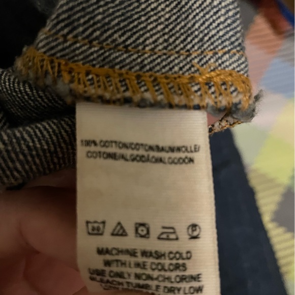 Free People Raw Edged Blue Medium Wash Denim Mini Skirt Size 4 - Picture 6 of 6